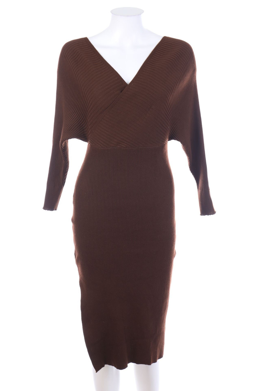 SHEIN - Strickkleid in Wickel-Optik - D 34