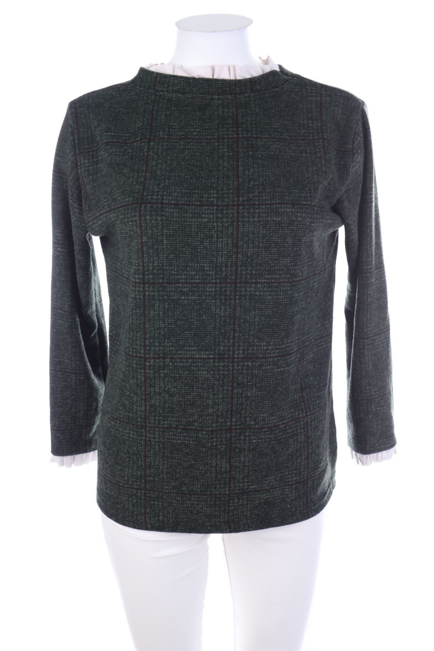 Ohne Label - Karo-Sweatshirt im Layer Look - L