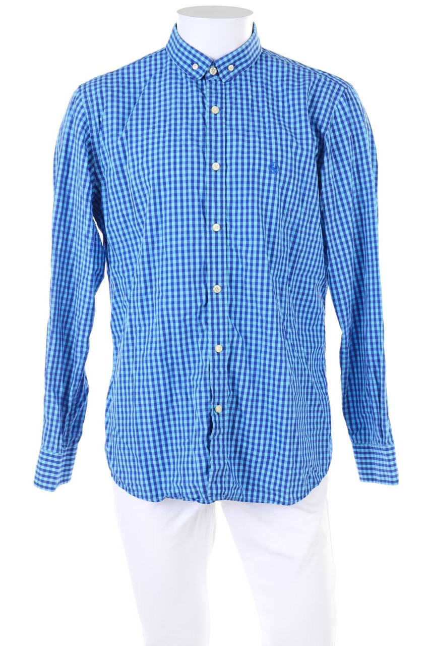 EL GANSO - kariertes Button-down-Hemd aus Baumwolle - 42