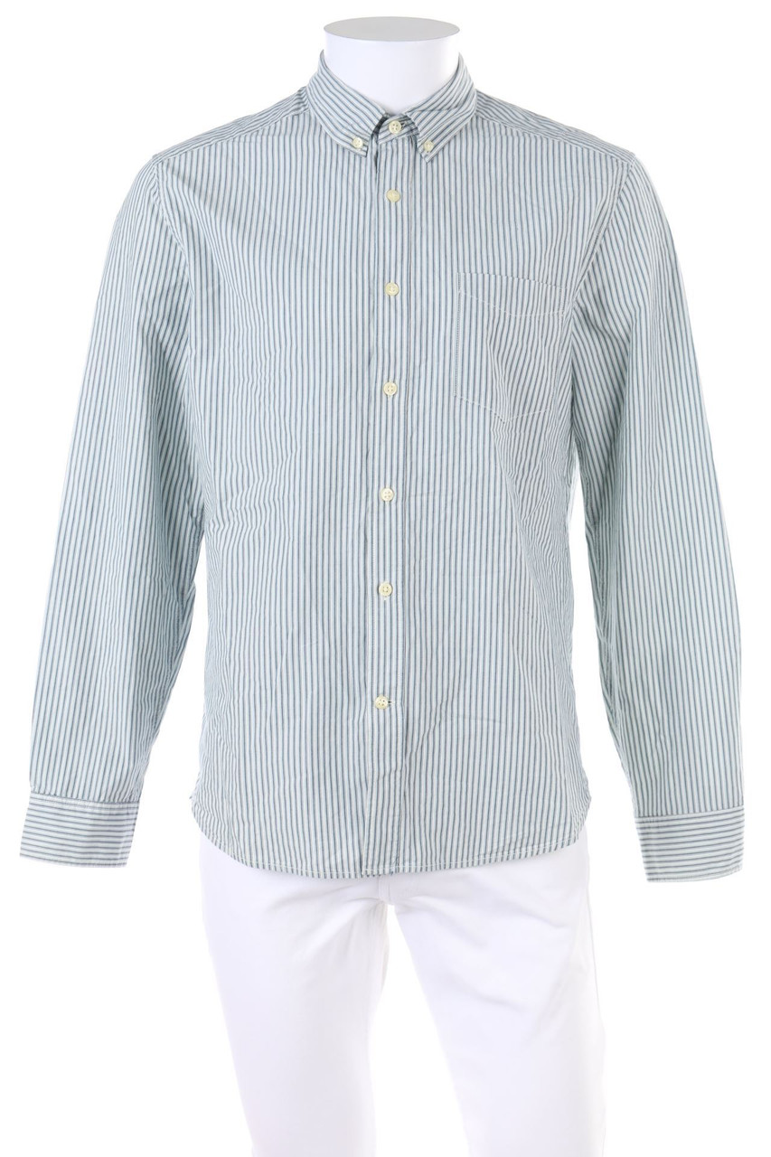 H&M LOGG - Streifen-Button-down-Hemd aus Baumwolle - M
