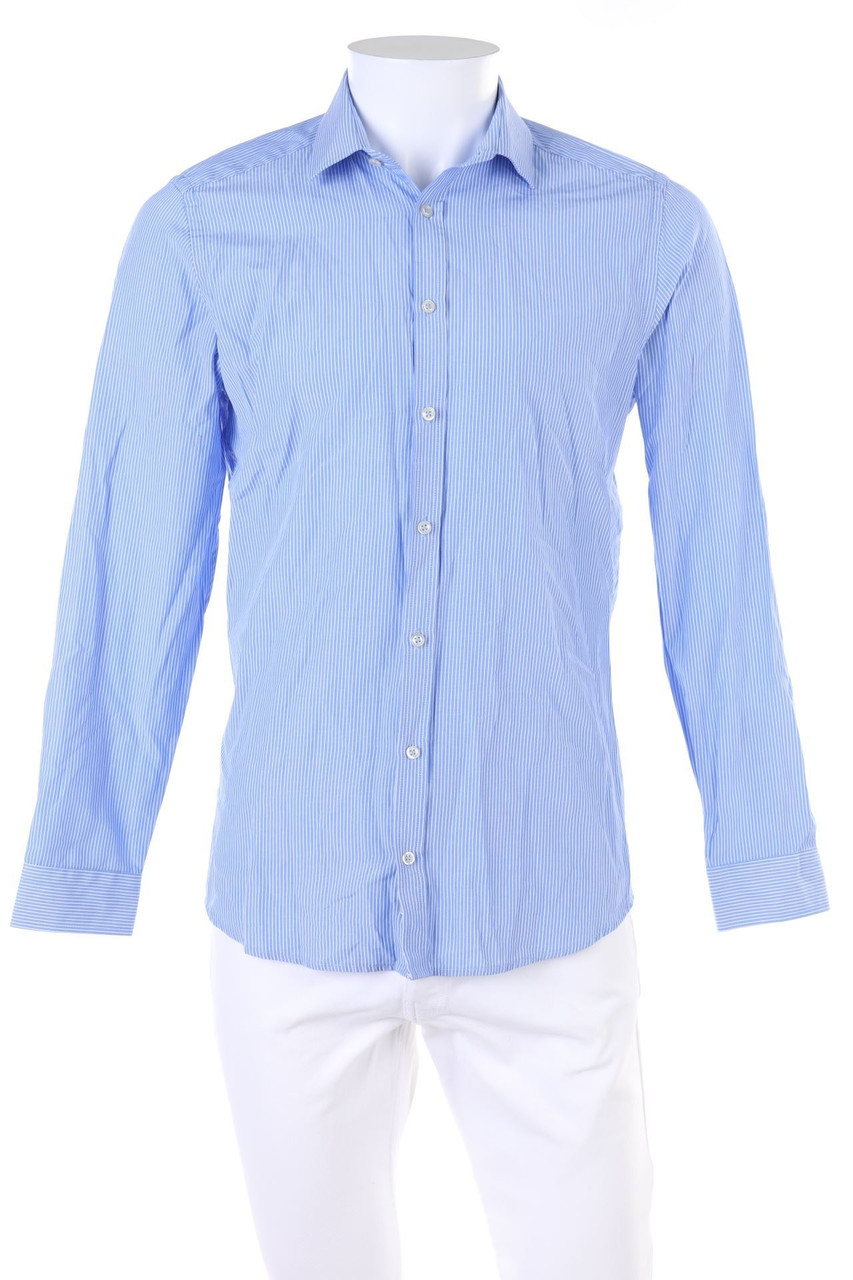 Angelo Litrico C&A - gestreiftes Hemd aus Baumwoll-Mix - S