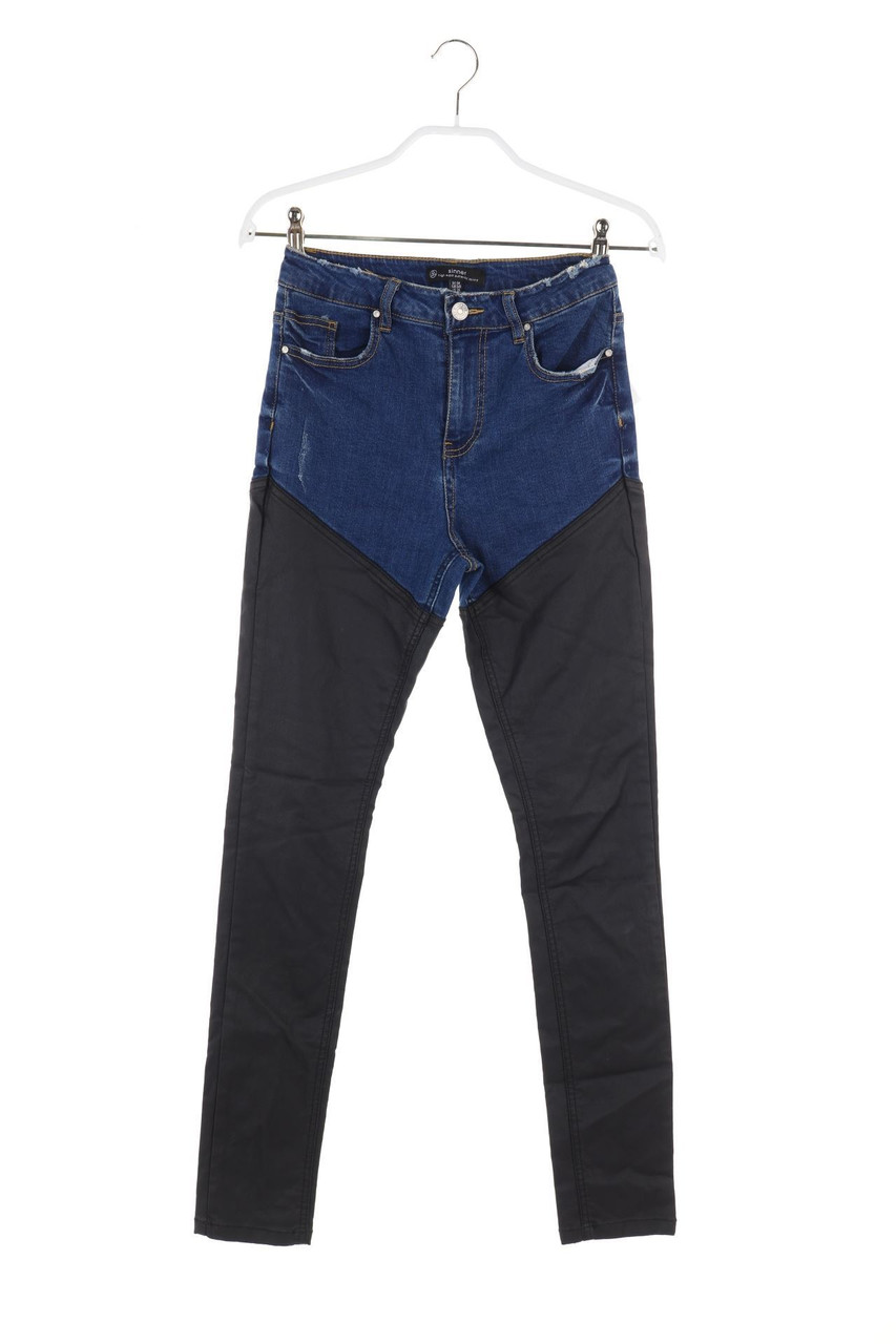 MISSGUIDED - High Waist-Destroyed Skinny-Jeans - D 34