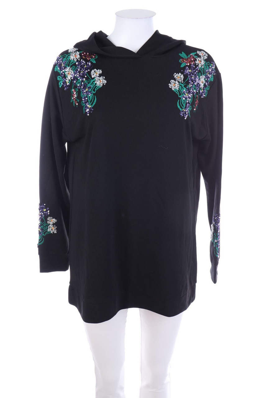 HALLHUBER - Kapuzen-Pullover mit Stickereien mit Pailletten - S