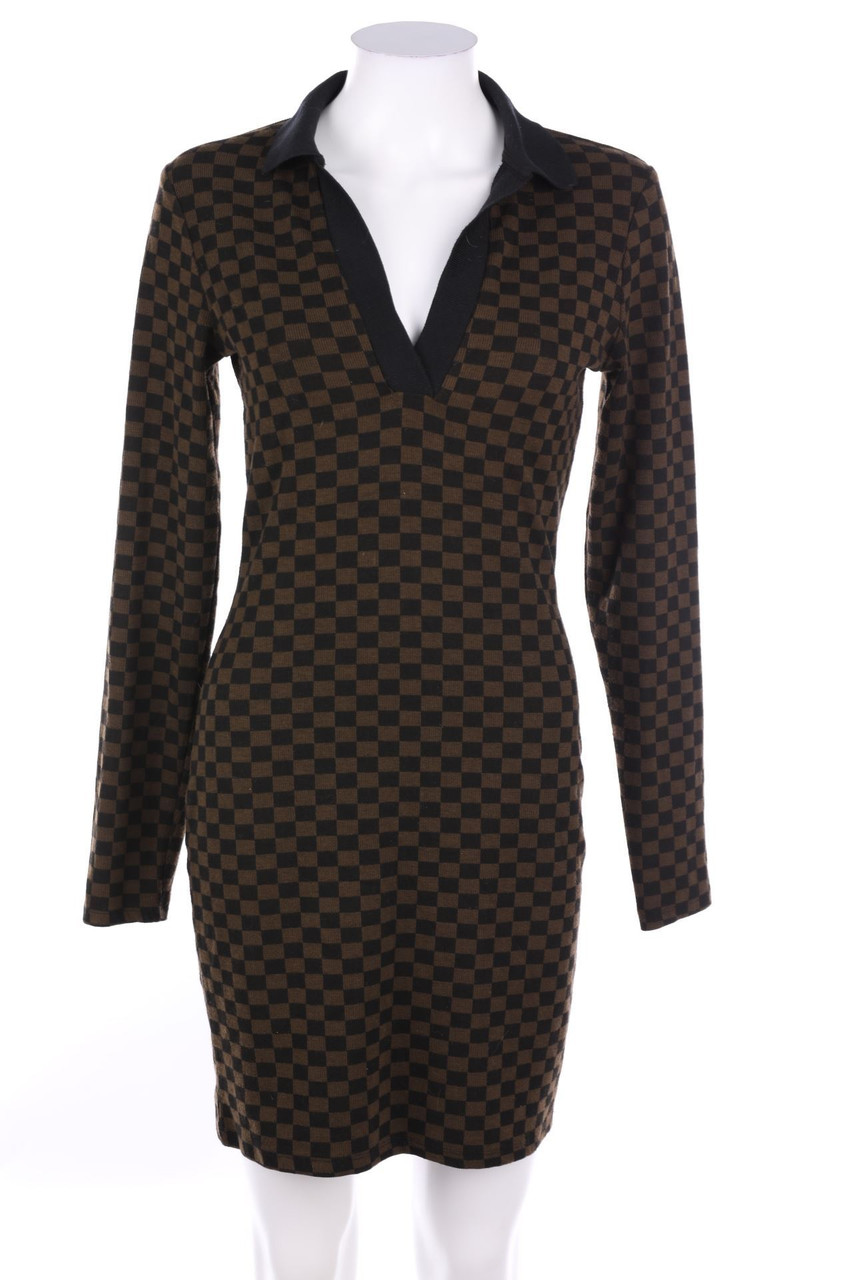 Pimkie - Strickkleid mit Karo-Muster - D 36