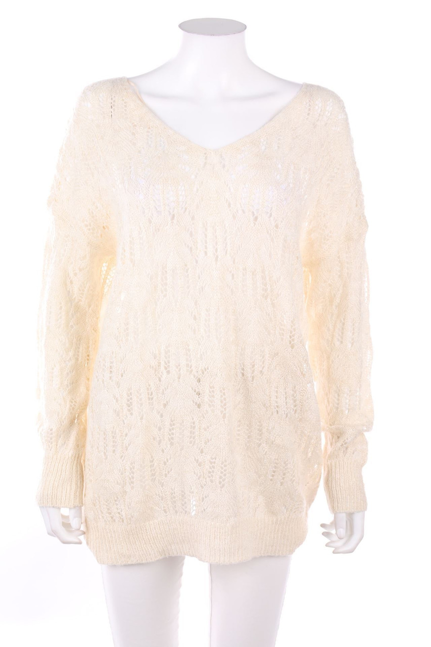 orsay - Strick-Pullover aus Lochstrick mit Glitzer - M