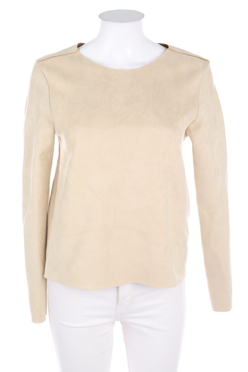 ZARA - Faux Leather-Longsleeve-Shirt - S