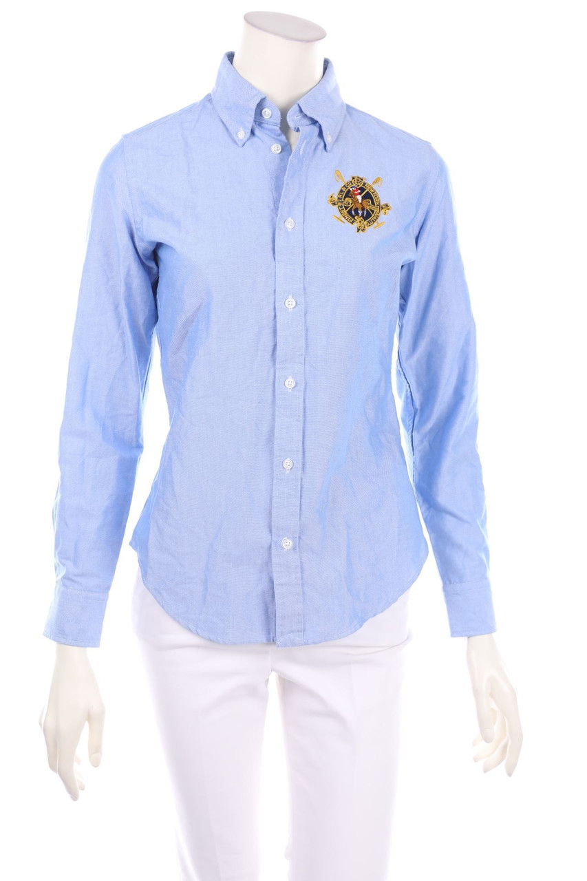 RALPH LAUREN - Hemd-Bluse mit Logo-Stickerei - D 32