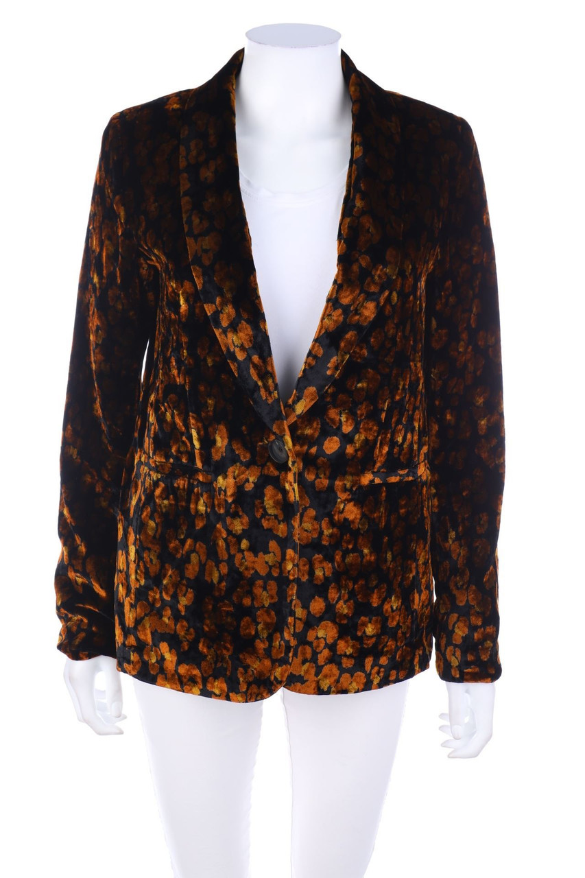 MKT studio - Samt-Blazer mit Leo-Print - D 36