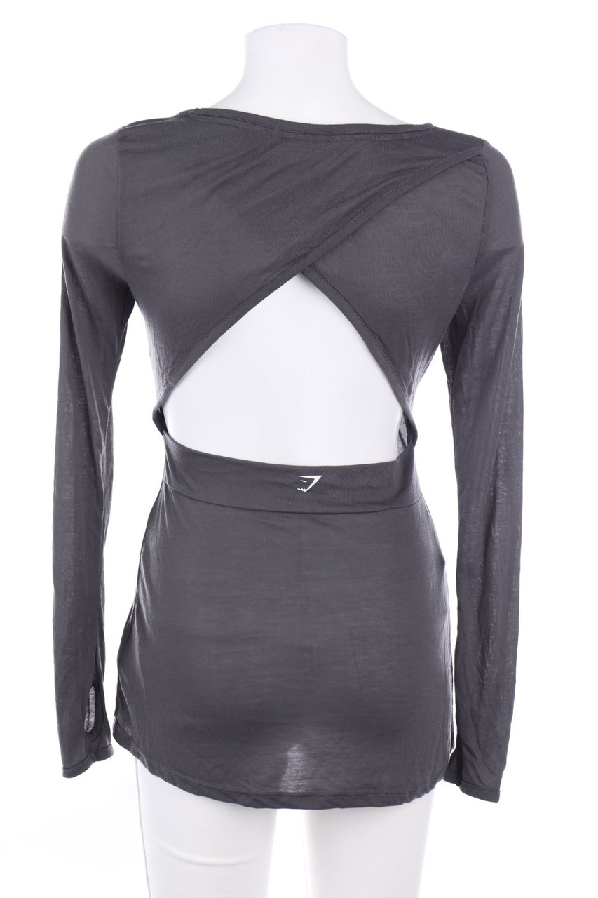 GYMSHARK - Sport Longsleeve-Shirt mit Rückenausschnitt - XS