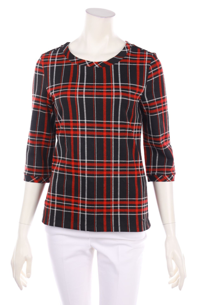 TAIFUN - Karo-Sweatshirt mit 3/4-Ärmel - S