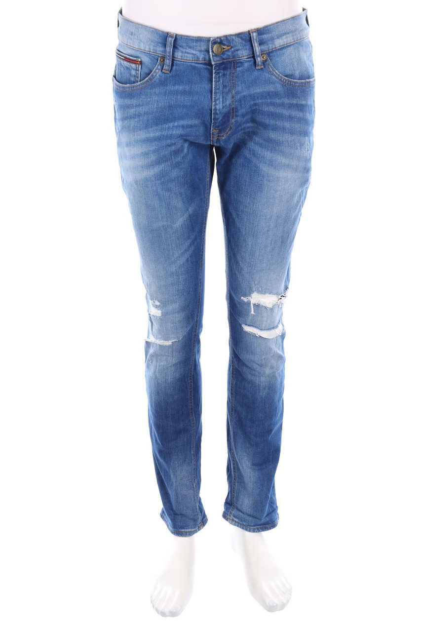 TOMMY JEANS Tommy Hilfiger - Destroyed Slim-Jeans mit Logo-Badge - W32