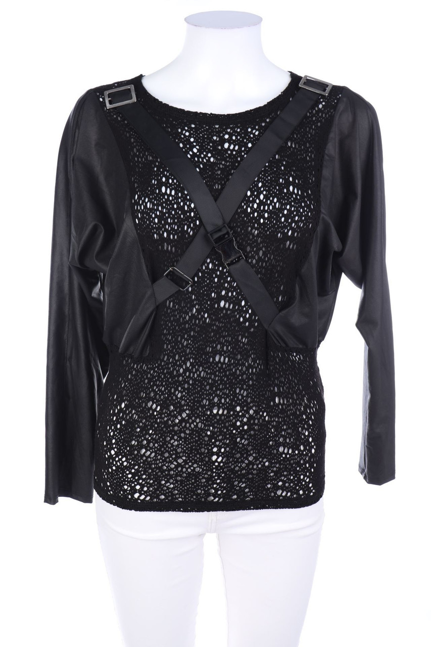 Junona - Faux Leather-Longsleeve-Shirt - D 36
