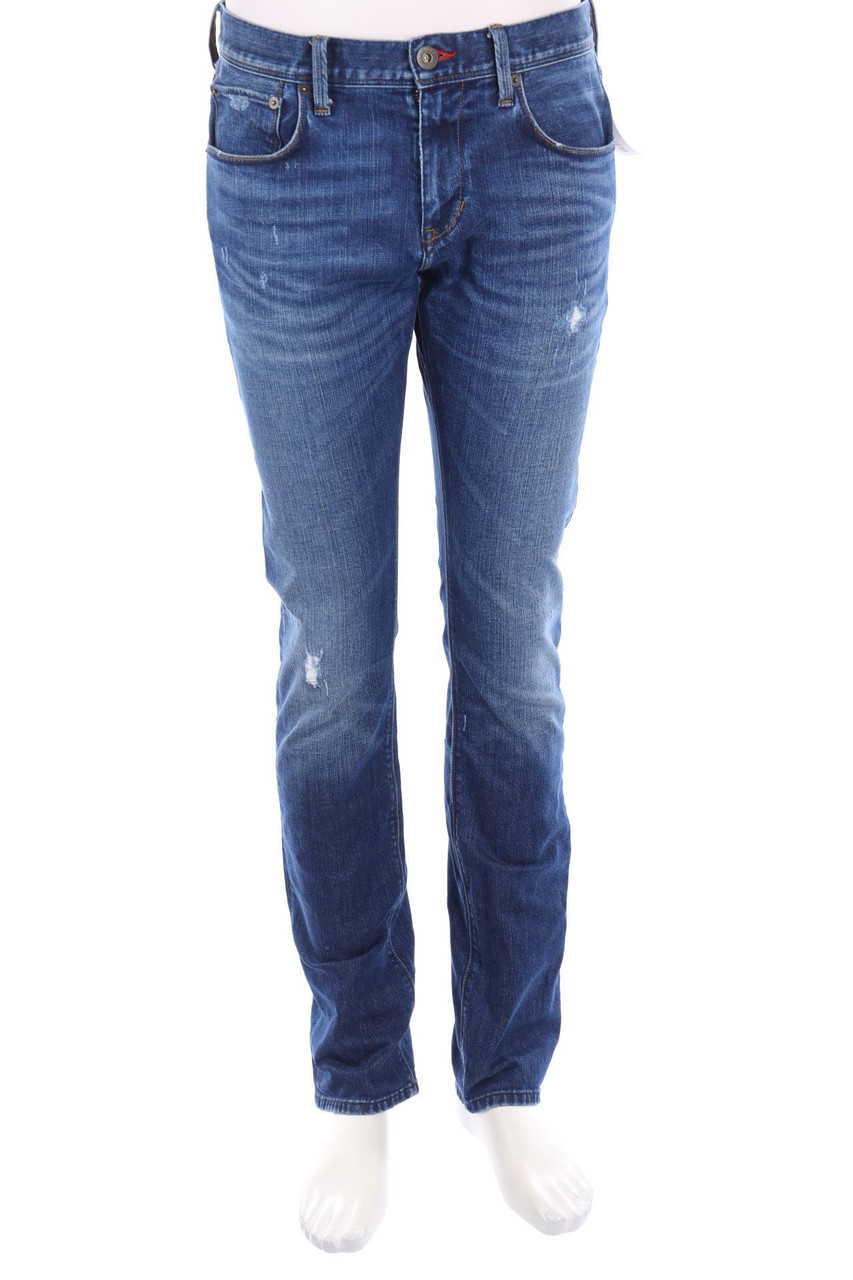 TOMMY HILFIGER - Used Look Slim-Jeans mit Logo-Badge - W32