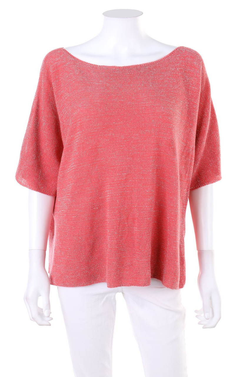 UNITED COLORS OF BENETTON - Kurzarm-Bluse mit Cut-outs - D 40