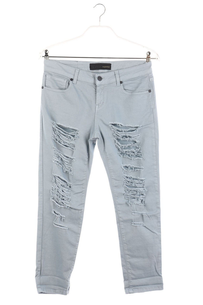 UP JEANS - Cropped-Destroyed Skinny-Jeans - W29