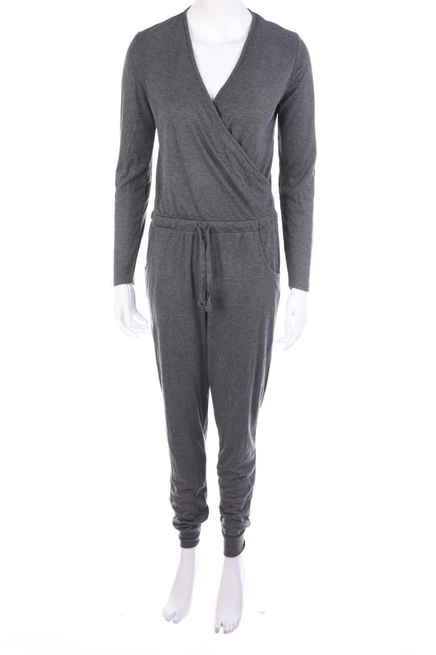 ANNA FIELD - Jumpsuit in Wickel-Optik mit Viskose - M