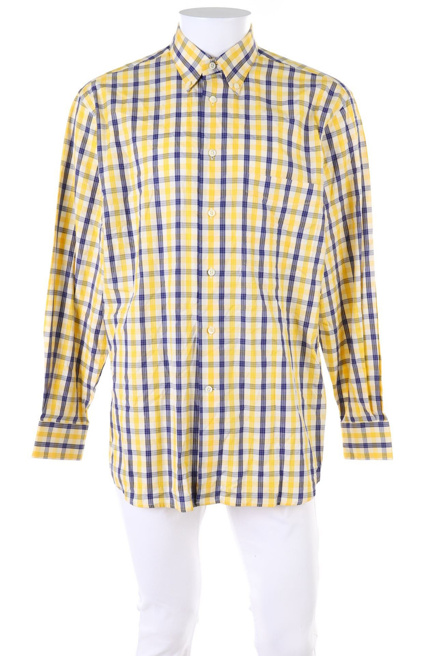 Jacques Britt - kariertes Button-down-Hemd aus Baumwolle - 40