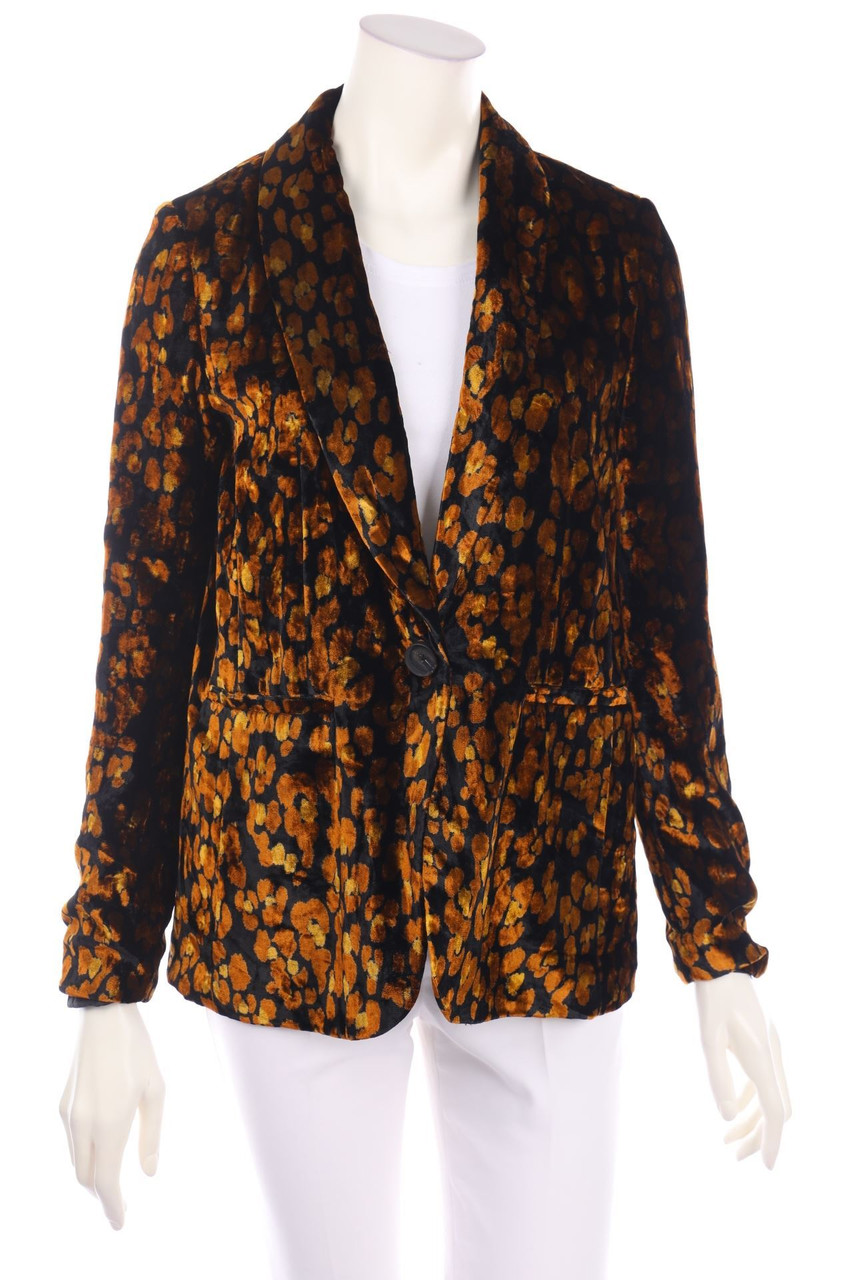 MKT studio - Samt-Blazer mit Leo-Print - D 36