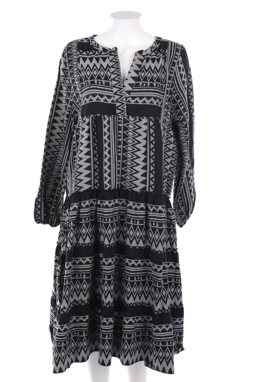 flowers for friends - Boho-Kleid mit Ethno-Print - XL