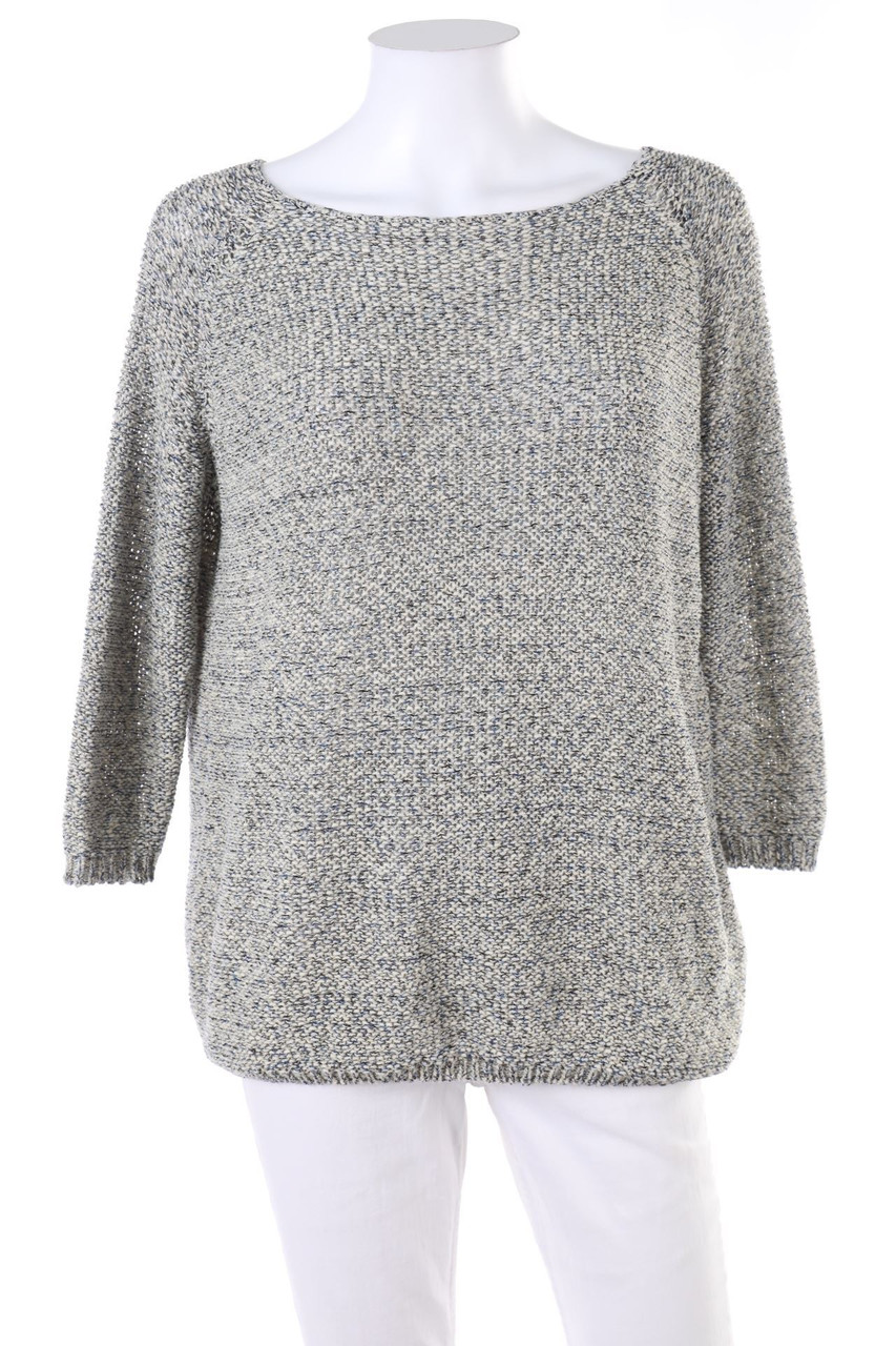 AMISU - Strick-Pullover mit 7/8-Ärmel aus Baumwoll-Mix - S