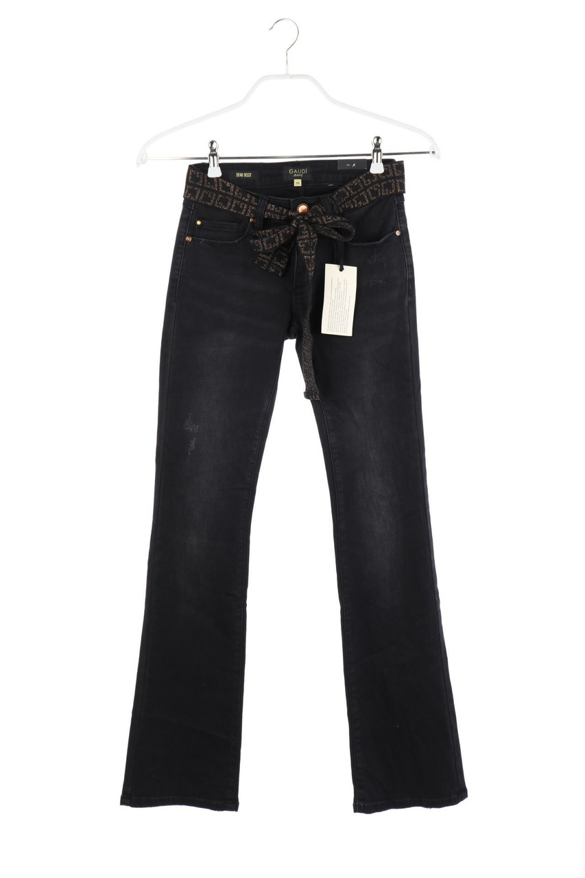 GAUDI JEANS - Distressed Bootcut-Jeans mit Gürtel - W25