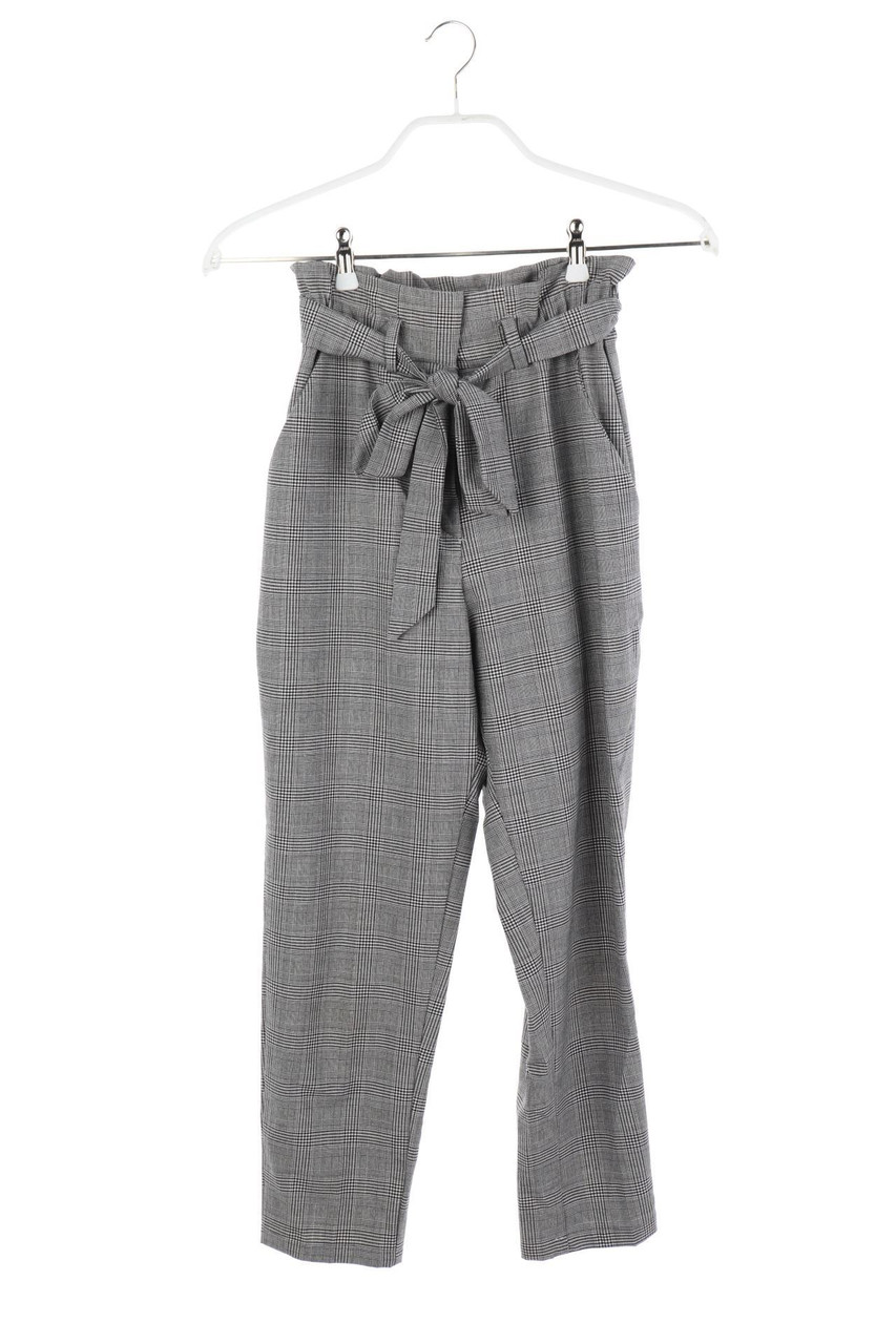 H&M - Karo-Paperbag-Hose - D 34