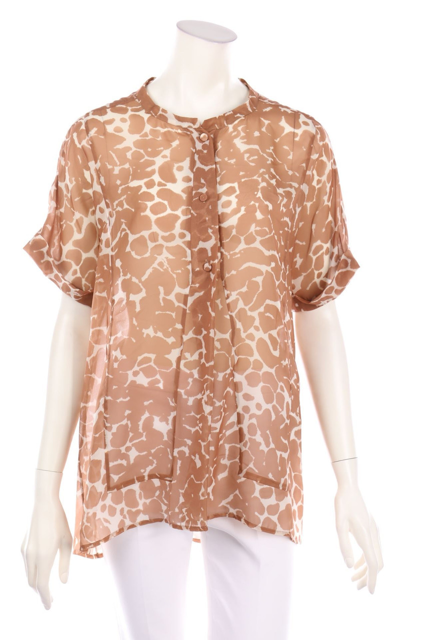 NEW YORK INDUSTRIE - Kurzarm-Bluse mit Print - D 34