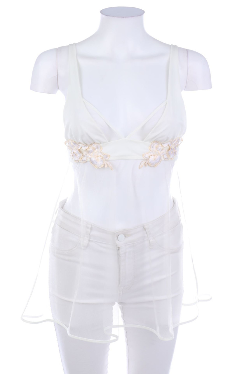 parah - Mesh-Top in A-Linie mit Stickereien - D 34