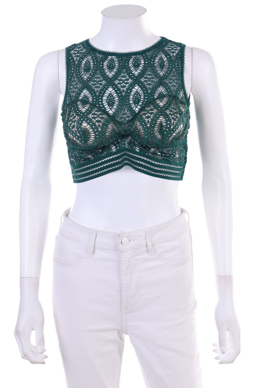 else - Spitzen-Crop-Top - M