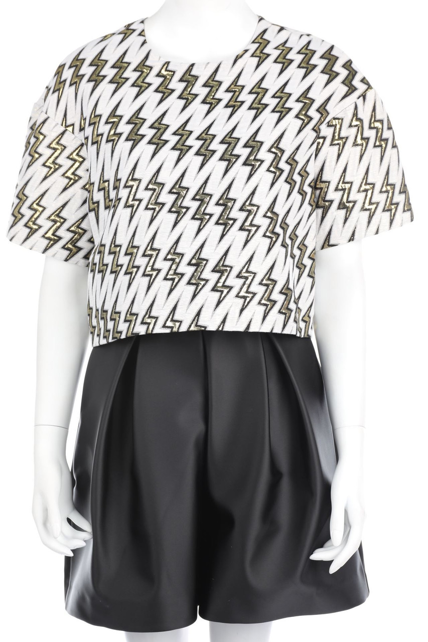 Simona Corsellini - Playsuit im Layer Look mit Metallic-Effekt - D 38