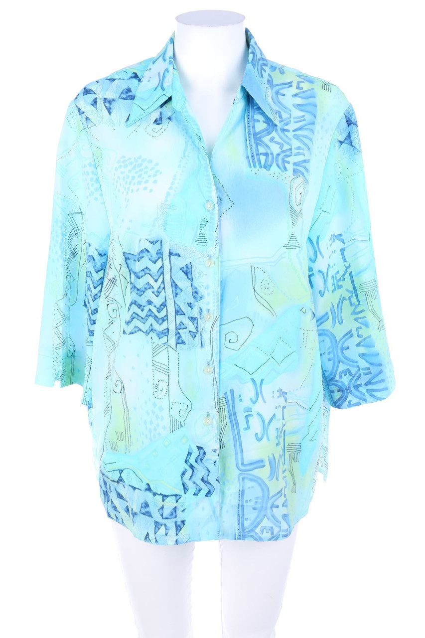 VINTAGE - Hemd-Bluse mit 3/4-Ärmel - D 42