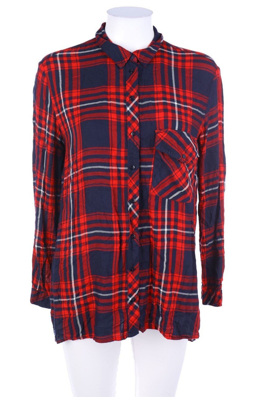 Bershka - Tartan-Hemd-Bluse - M