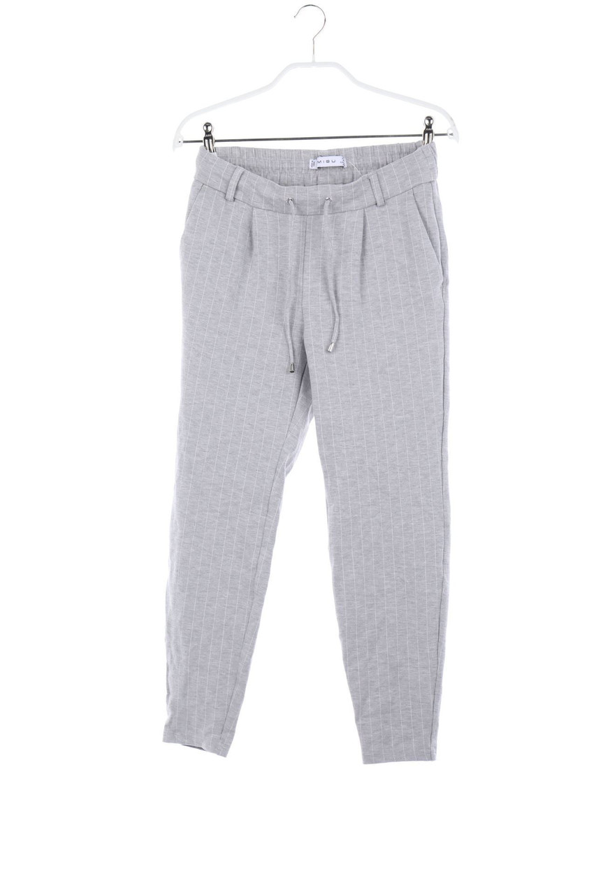 AMISU - Jersey-Bundfaltenhose mit Nadelstreifen - D 32