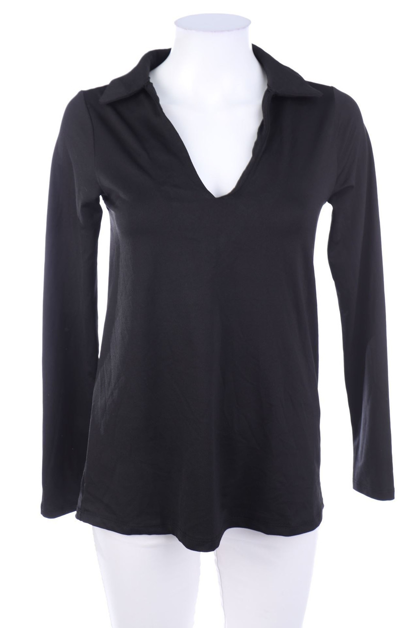 Ohne Label - Longsleeve-Shirt mit Kragen - S