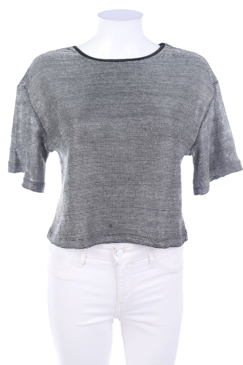 MANGO - Kurzarm-Shirt mit Metallic-Effekt - S