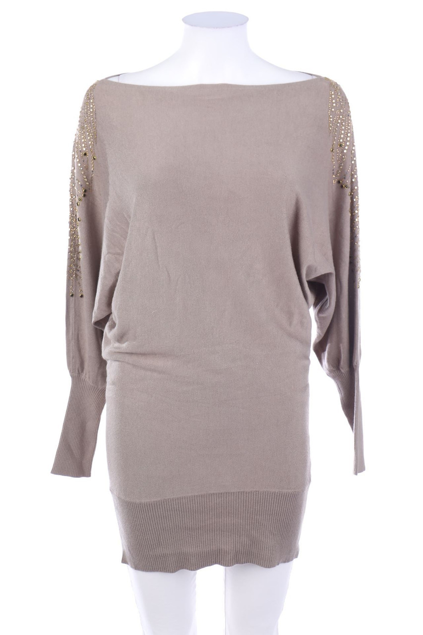 TOUT FEU TOUT FEMME - Batwing-Pullover mit Strass-Steinen - M