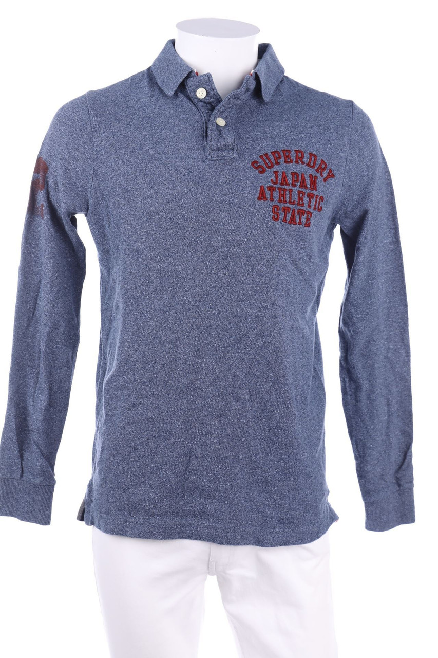 Superdry - Longsleeve-Poloshirt mit Logo-Stickerei - L