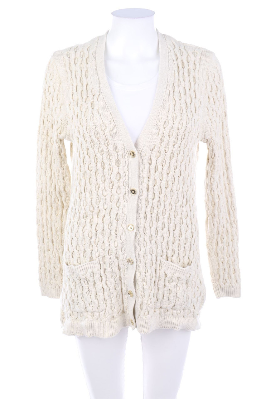 LANDS´END - Glitzer-Cardigan mit aufgesetzten Taschen - M