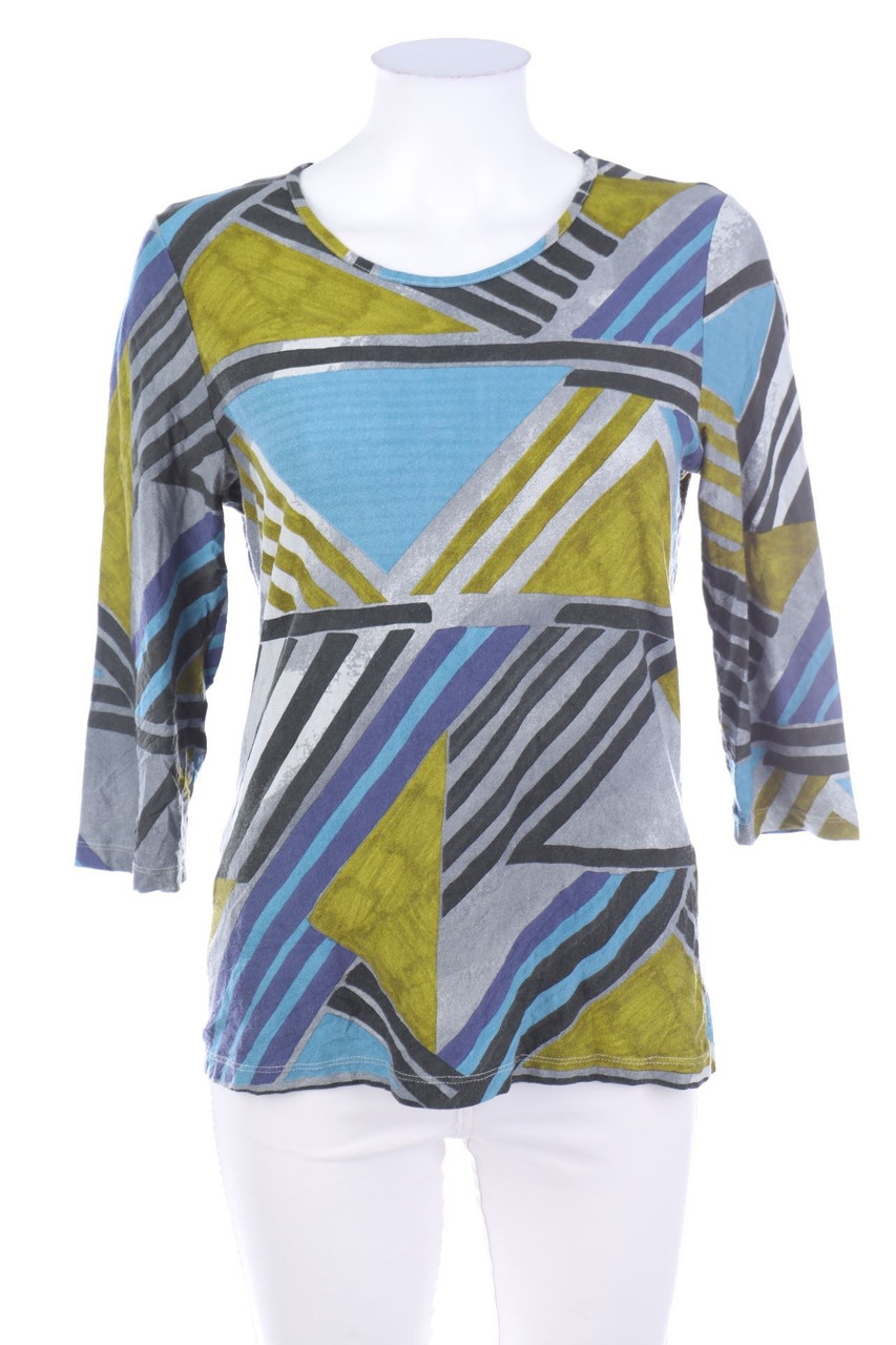 bianca - 3/4-Arm-Shirt mit geometrischem Muster - D 40
