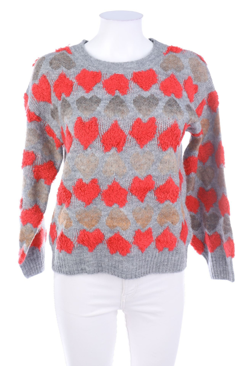 Sweet orange - Strick-Pullover mit Muster - ONE SIZE