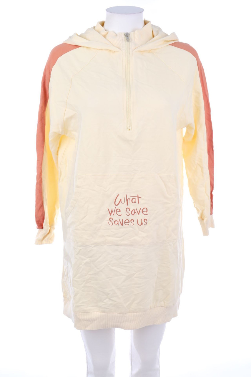 LC WAIKIKI - Baumwoll-Kapuzen-Pullover mit Statement-Print - S