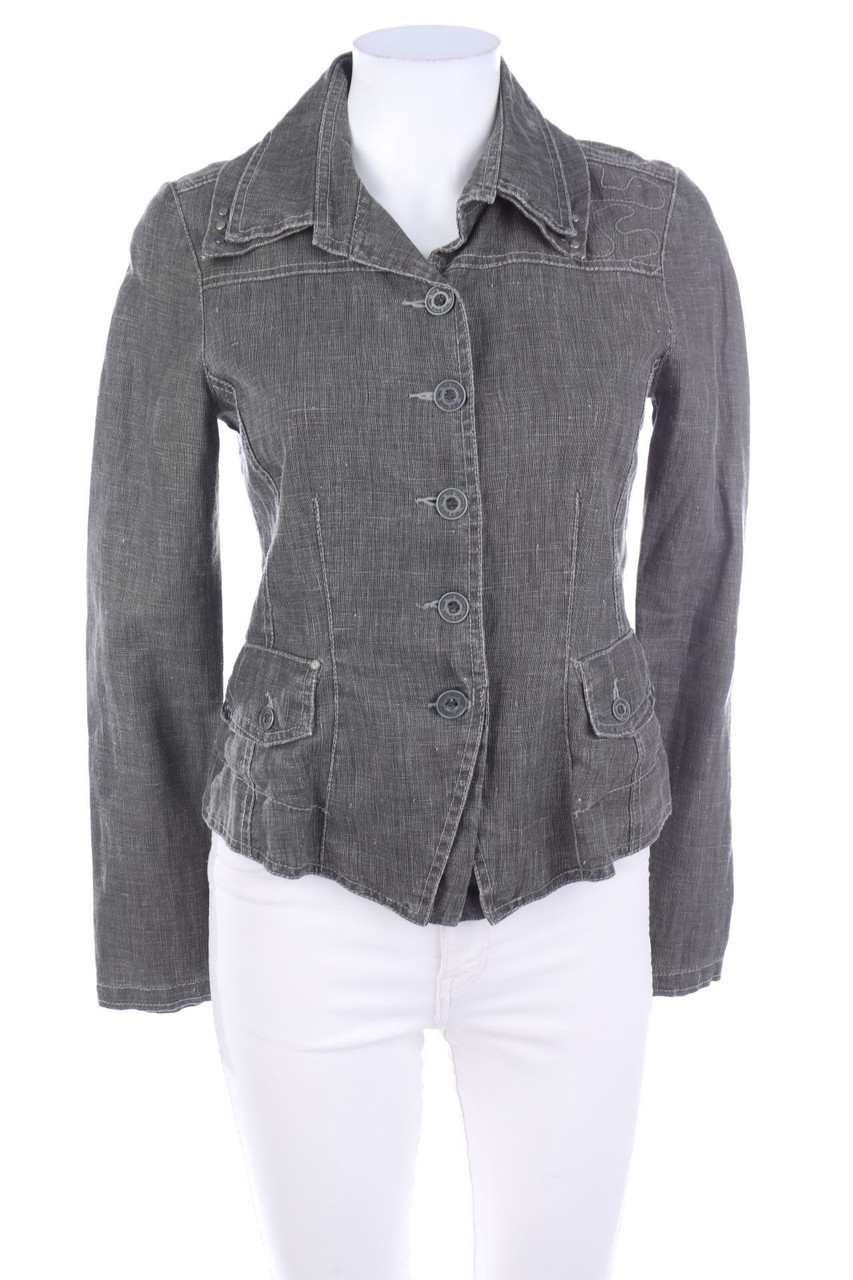 NILE - Leinen-Jacke mit Stickereien - XS