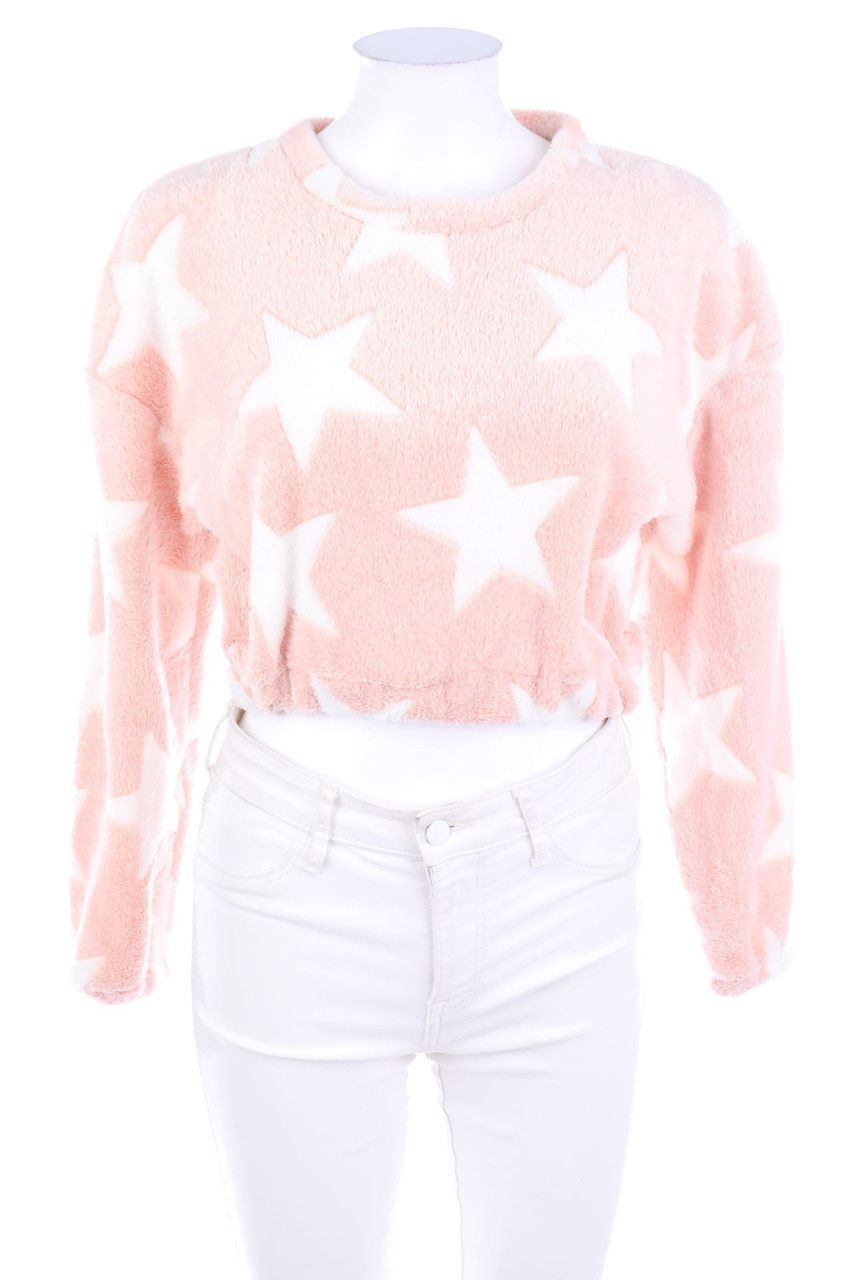 Ohne Label - Cropped-Teddy-Pullover - XS