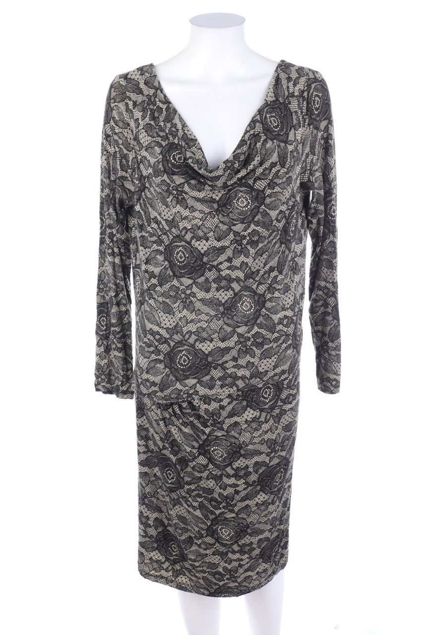 farina rosa - Kleid mit Blumen-Print - XL