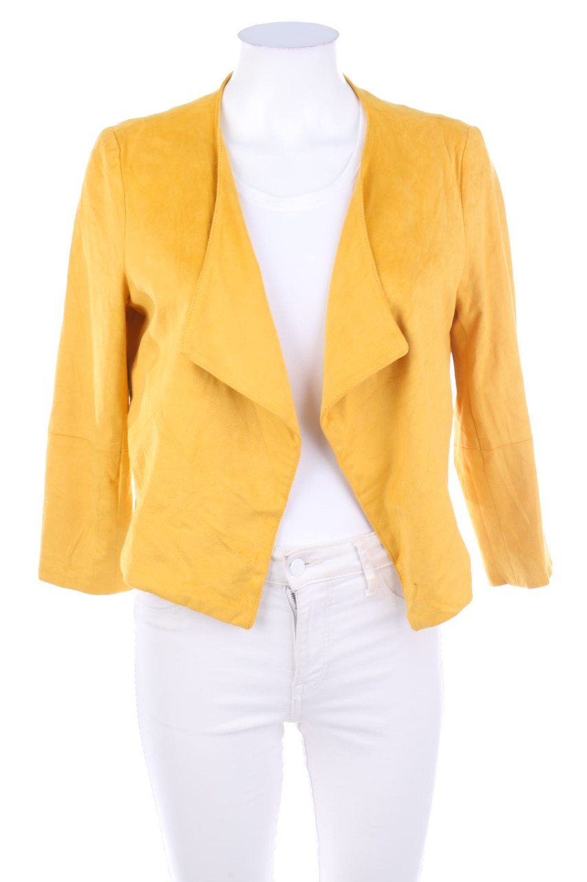 Bershka OUTERWEAR - Kunstlederjacke mit Wasserfall-Ausschnitt - M