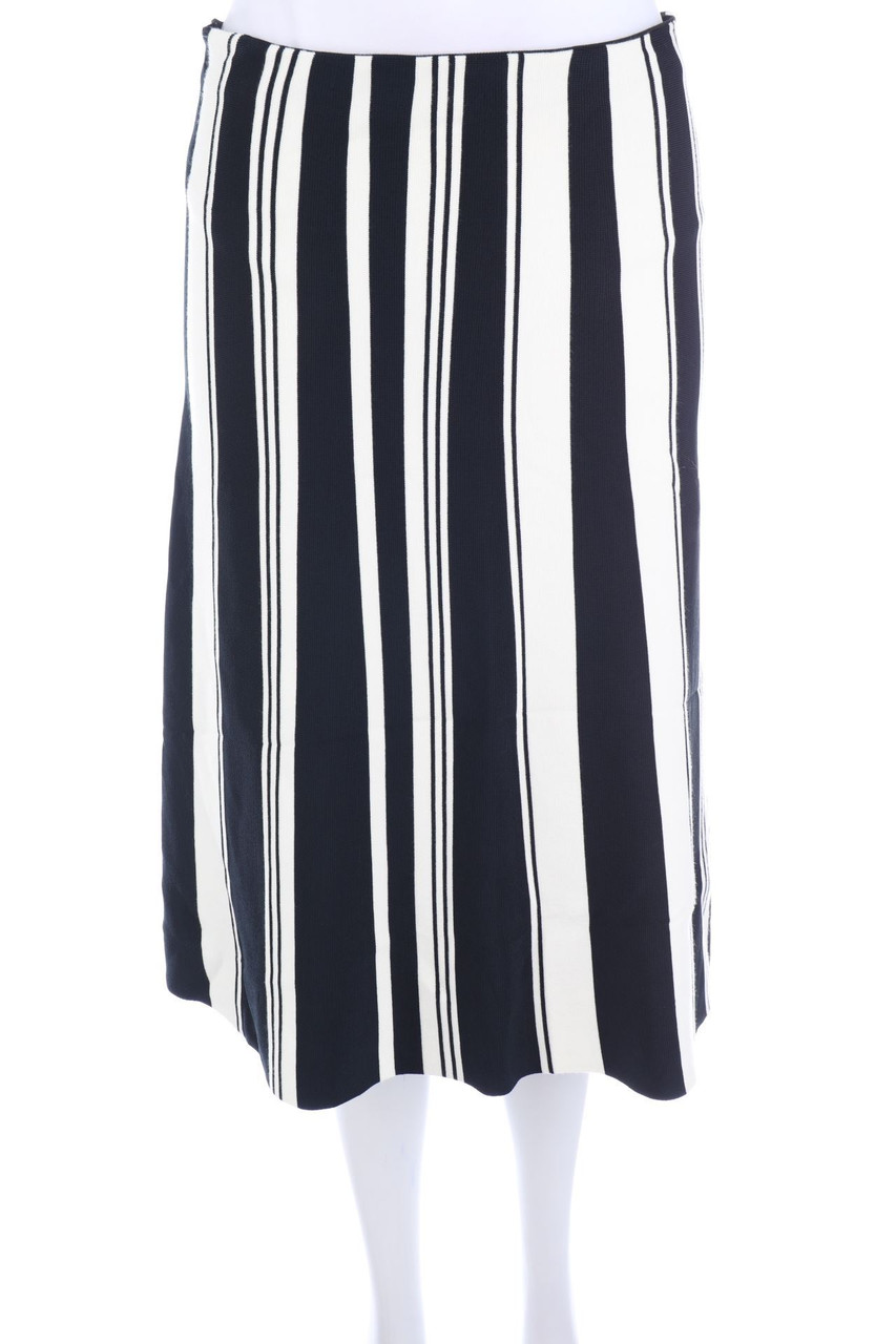 Ohne Label - Midi-Strickrock mit Streifen - M