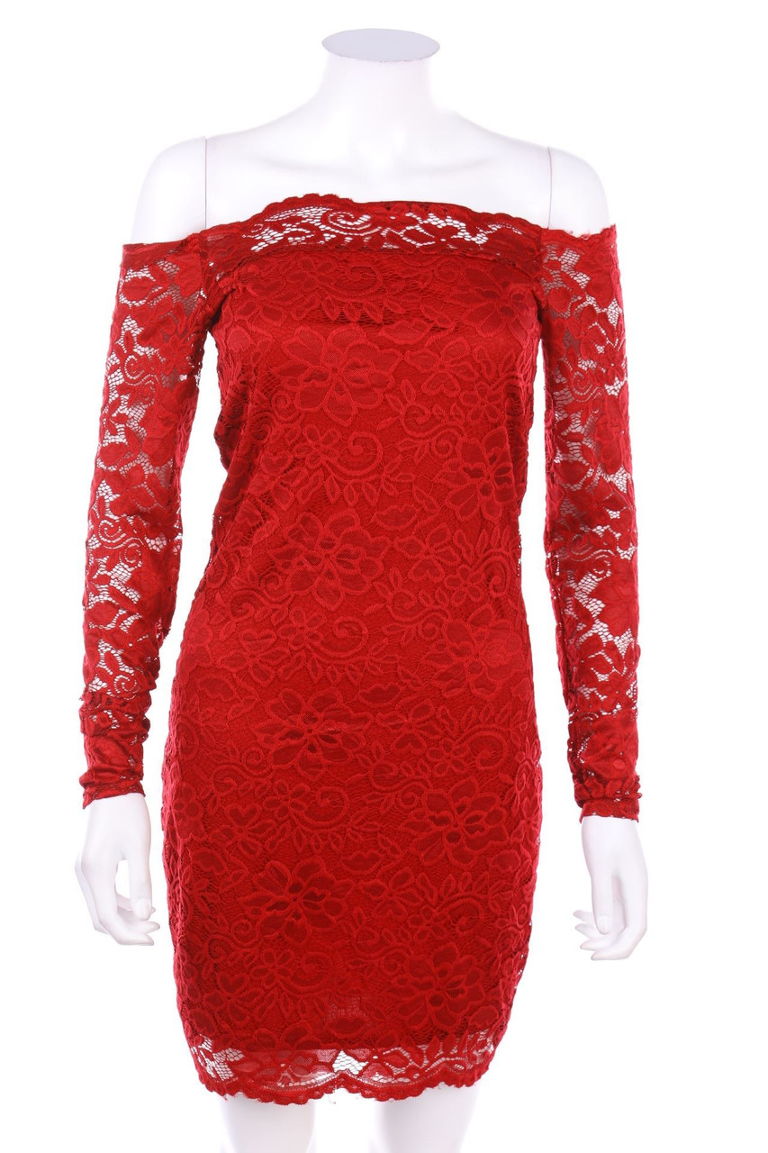 AMISU - Spitzen-Cocktailkleid - D 38