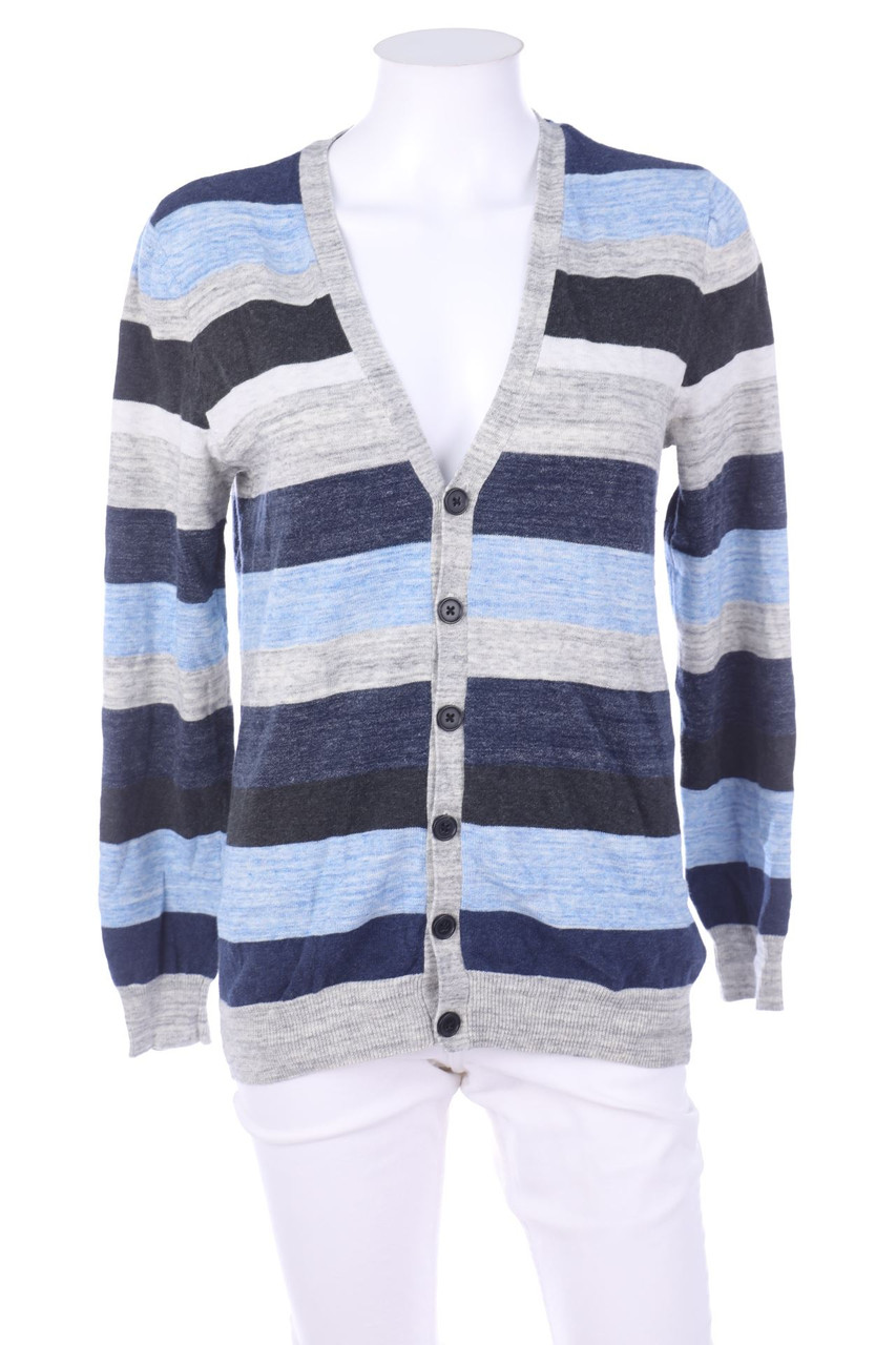 H&M DIVIDED - Streifen-Baumwoll-Cardigan mit Knöpfen - S