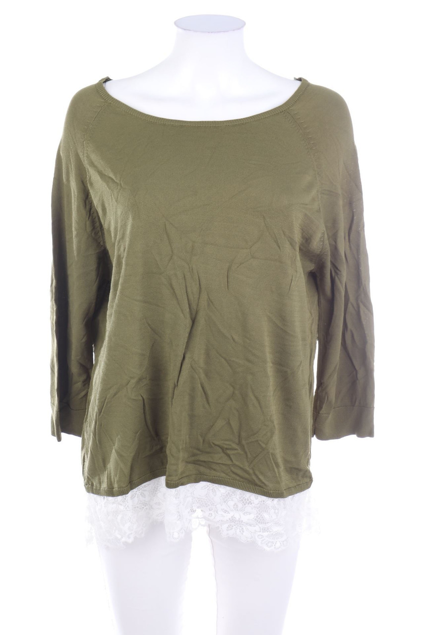 promod - Strick-Pullover im Layer Look mit Spitze - D 44