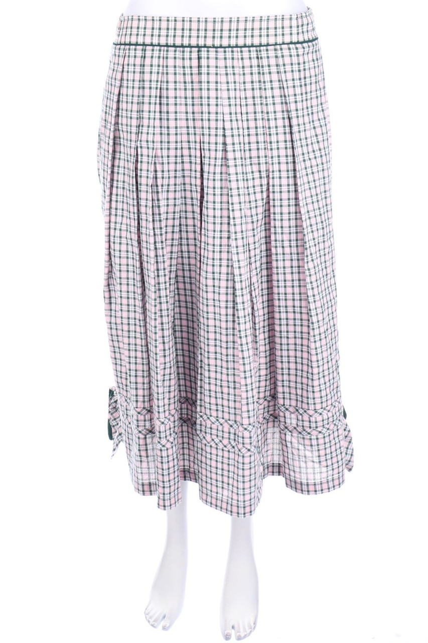 Alphorn - Midi-Trachten-Rock mit Karo-Muster - D 40